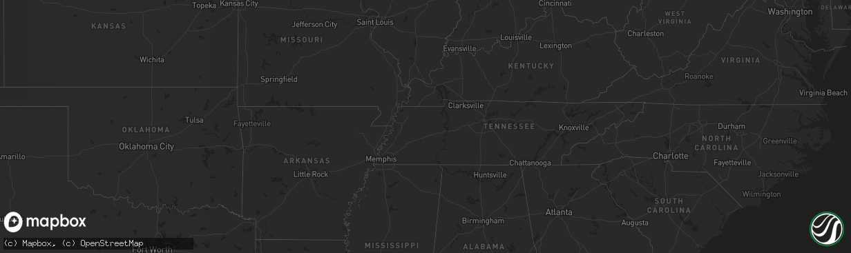 Hail map in Texas on September 20, 2016