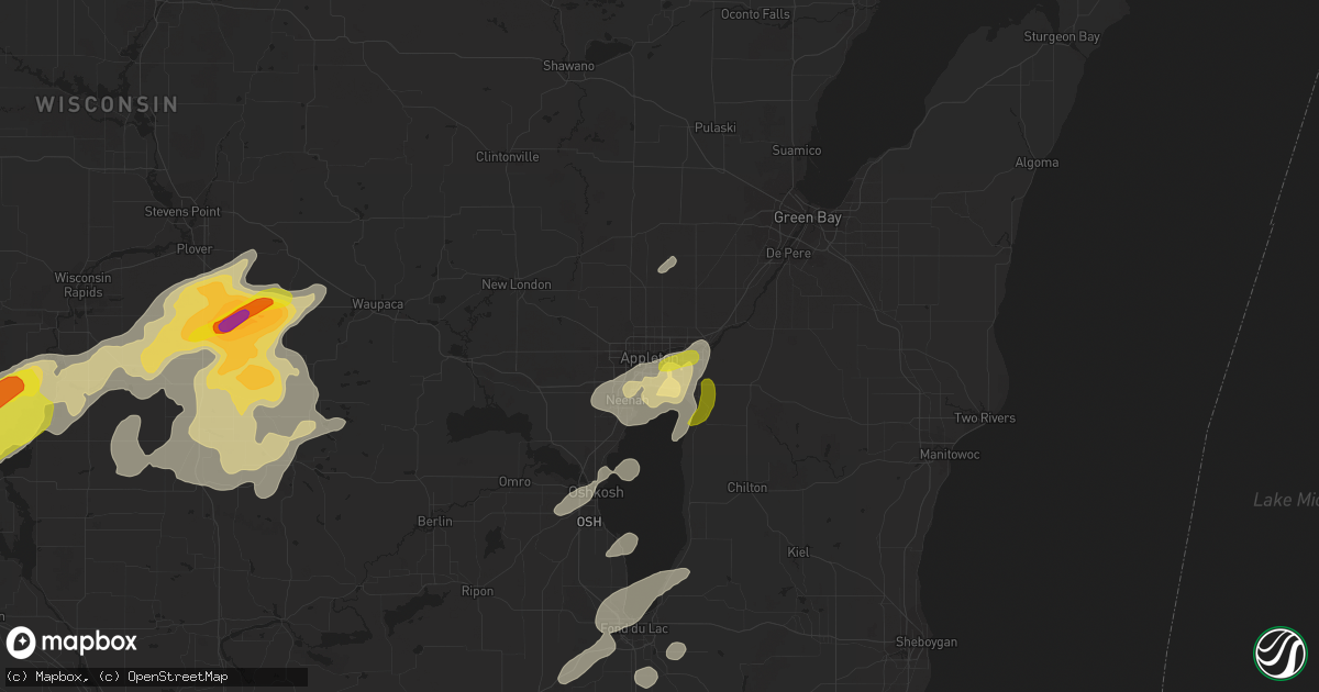 Hail map in Appleton, WI on September 20, 2017