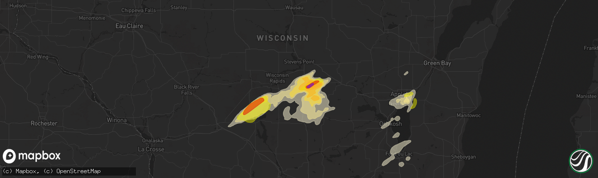 Hail map in Bancroft, WI on September 20, 2017