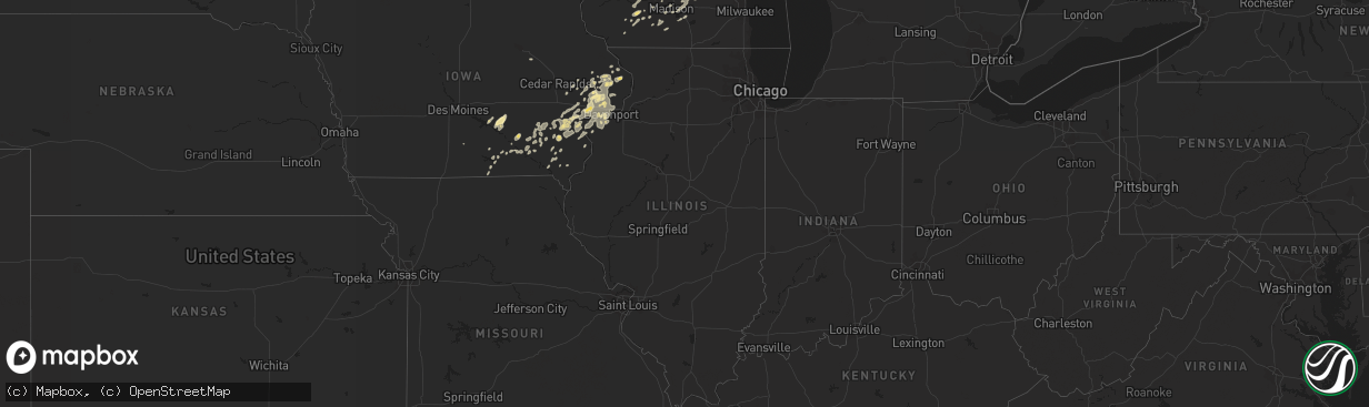 Hail map in Illinois on September 20, 2017