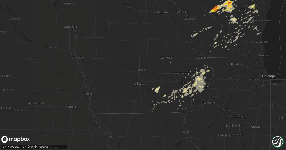 Hail map in Iowa on September 20, 2017