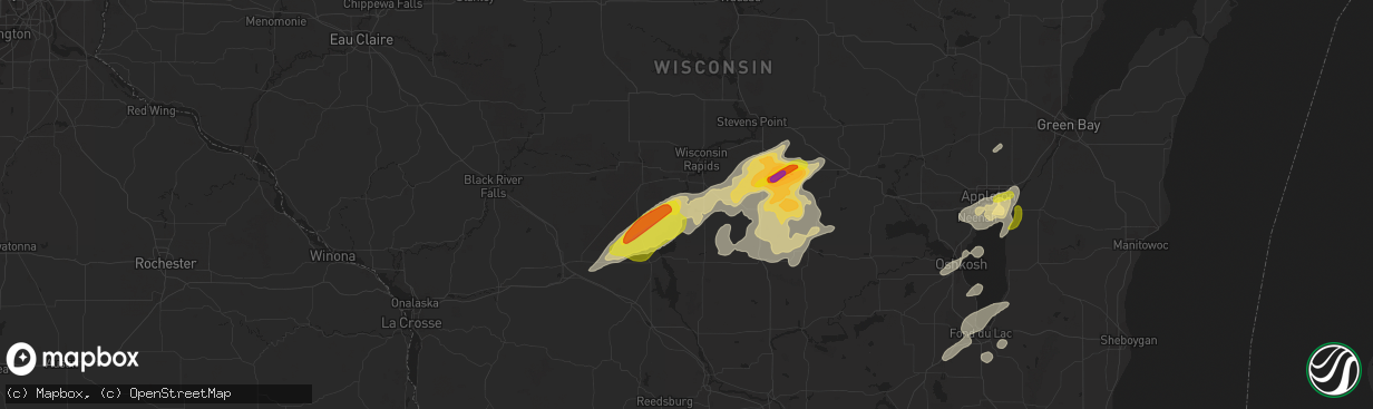 Hail map in Nekoosa, WI on September 20, 2017