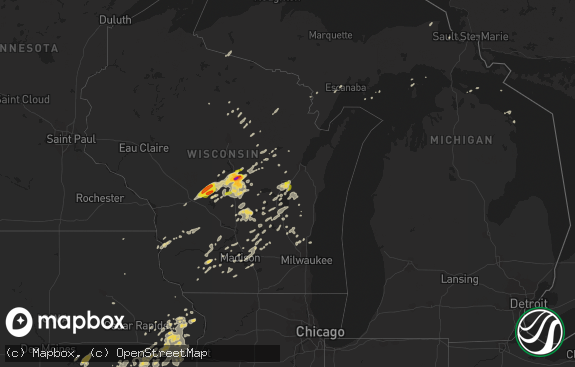 Hail map preview on 09-20-2017