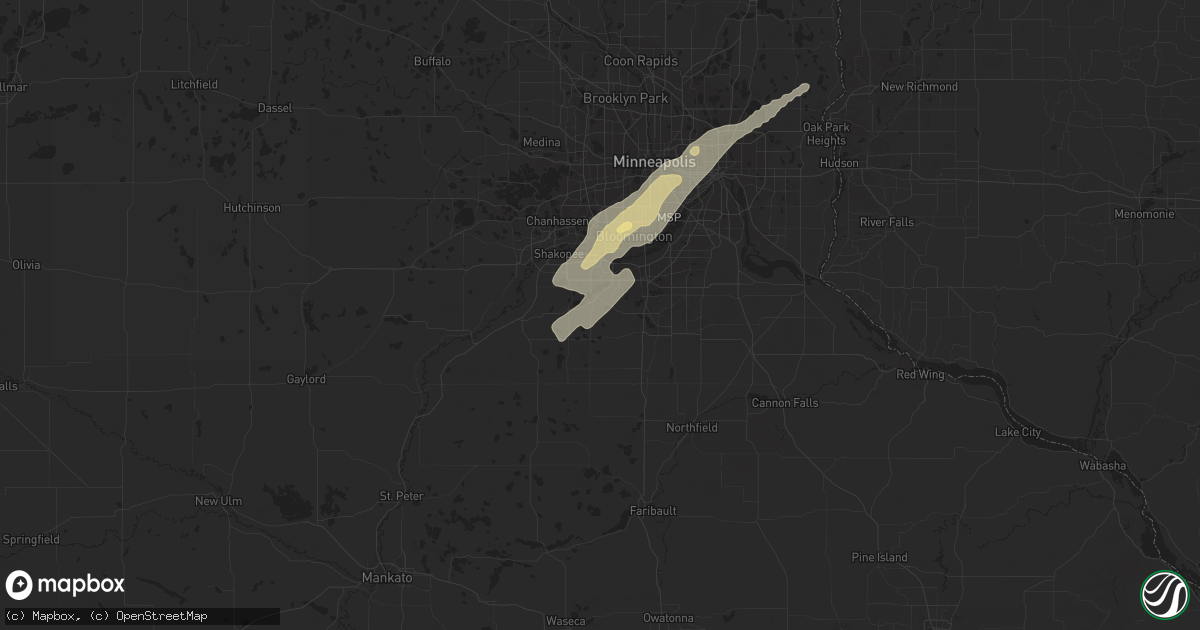 Hail map in Prior Lake, MN on September 20, 2018