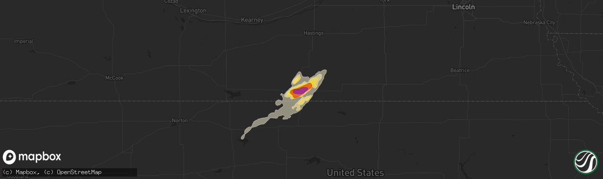 Hail map in Red Cloud, NE on September 20, 2018