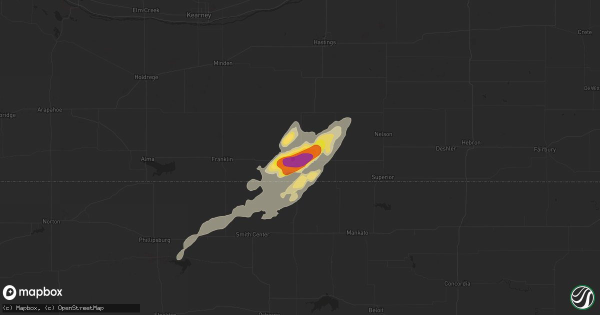 Hail map in Red Cloud, NE on September 20, 2018