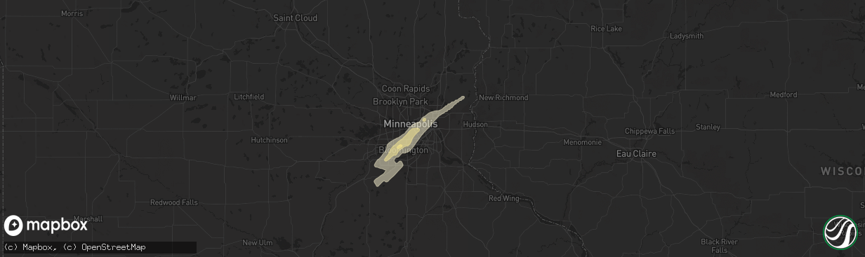 Hail map in Saint Paul, MN on September 20, 2018