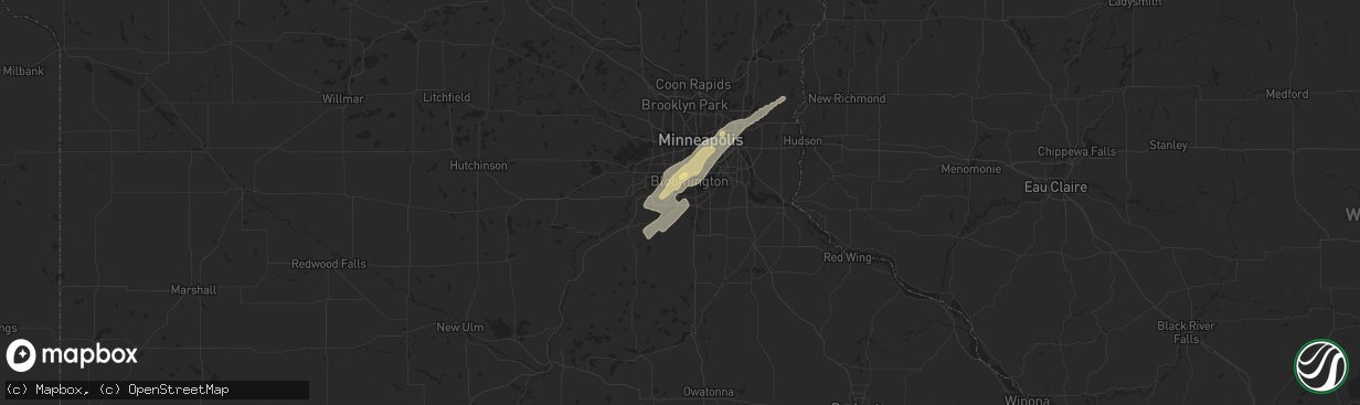 Hail map in Savage, MN on September 20, 2018