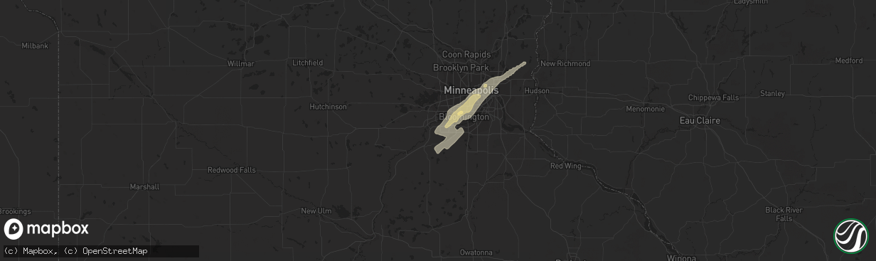 Hail map in Shakopee, MN on September 20, 2018