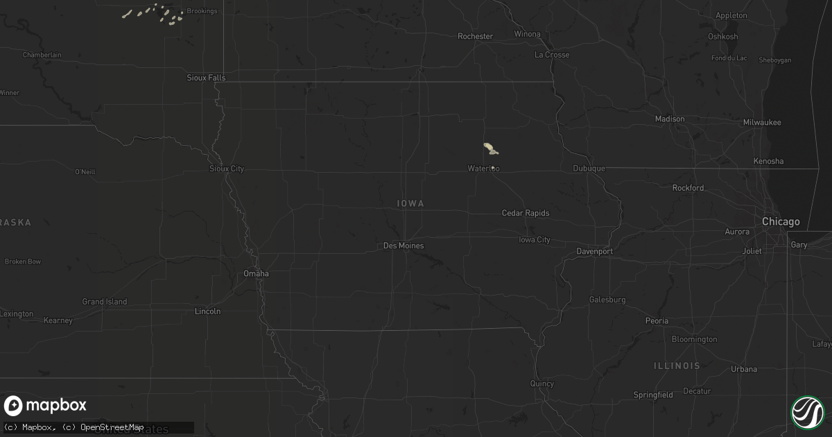 Hail map in Iowa on September 20, 2019