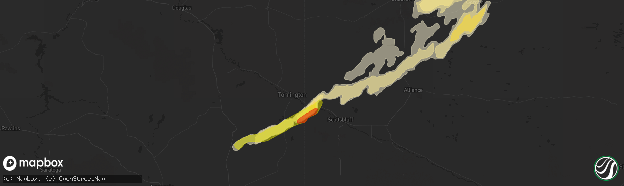 Hail map in Morrill, NE on September 20, 2019