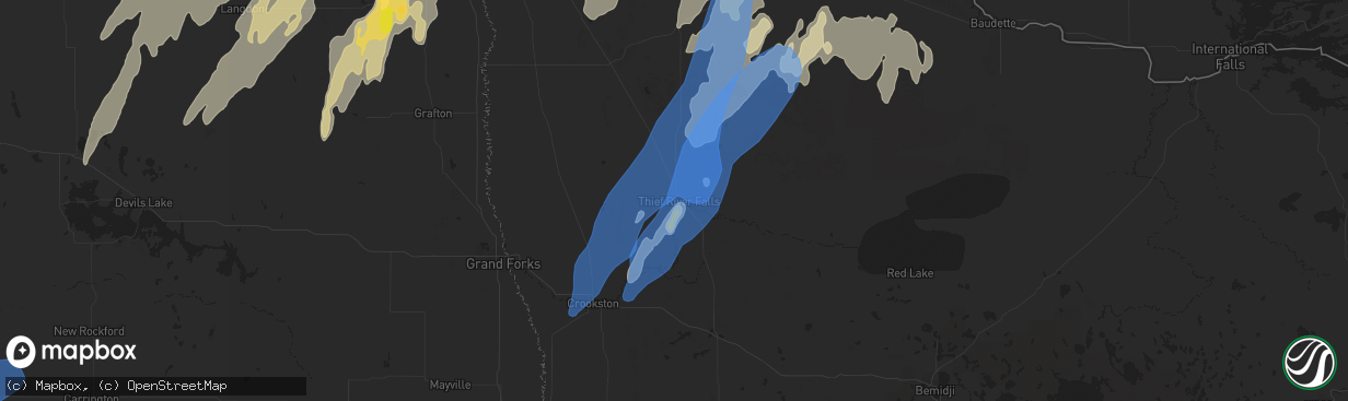 Hail map in Thief River Falls, MN on September 20, 2019