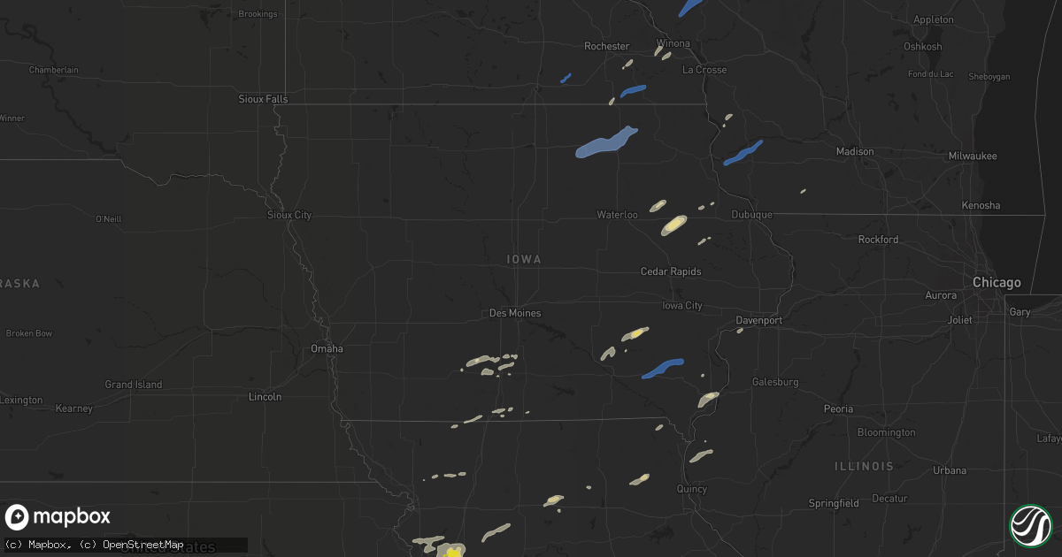 Hail map in Iowa on September 20, 2021