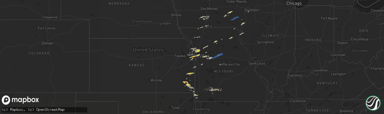 Hail map on September 20, 2021