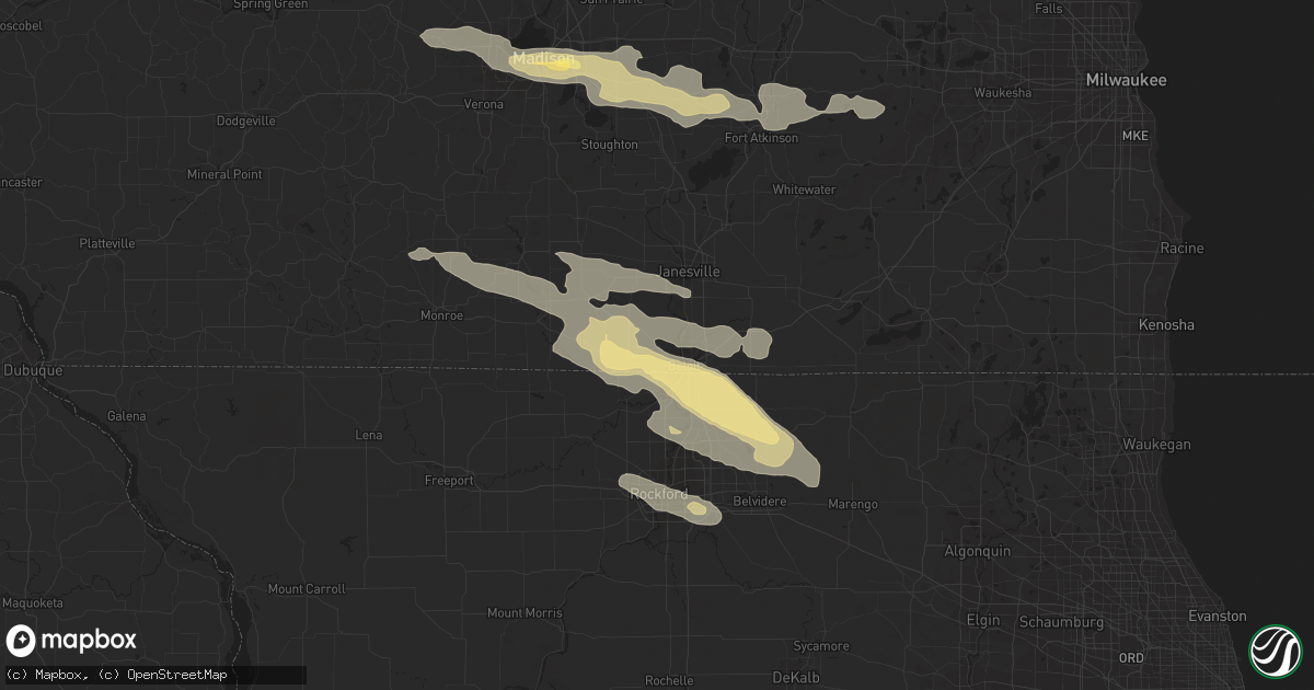 Hail map in Beloit, WI on September 20, 2022