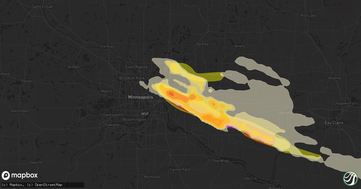 Hail map in Lake Elmo, MN on September 20, 2022