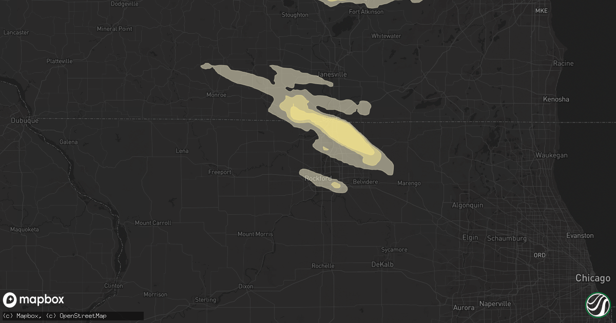 Hail map in Rockford, IL on September 20, 2022