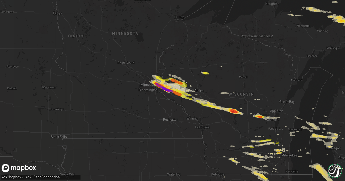 Hail map on September 20, 2022