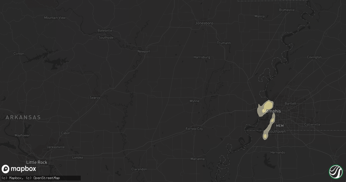 Hail map in Burke, SD on September 20, 2023