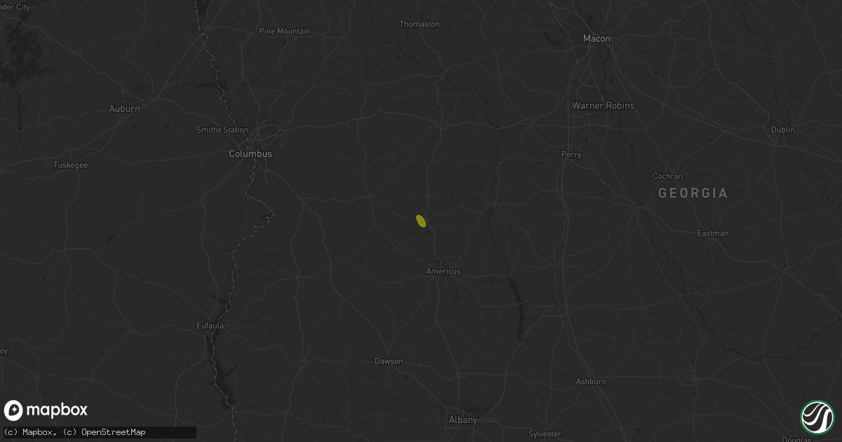 Hail map in Ellaville, GA on September 20, 2023