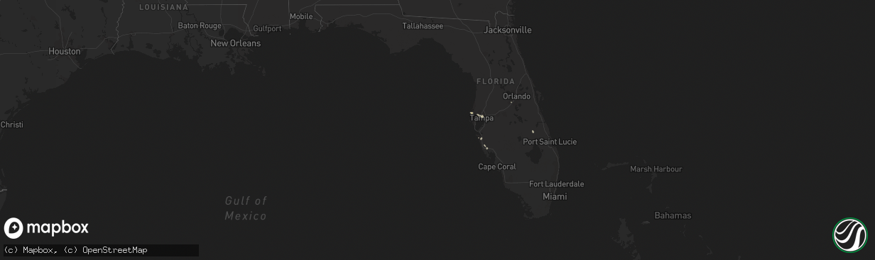 Hail map in Florida on September 20, 2023