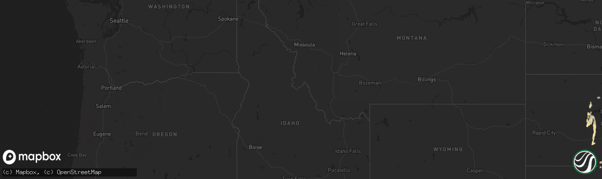 Hail map in Idaho on September 20, 2023