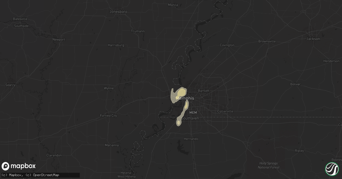 Hail map in Marion, AR on September 20, 2023