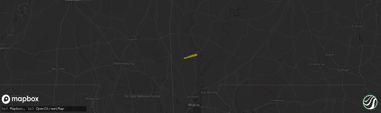 Hail map in Tibbie, AL on September 20, 2023