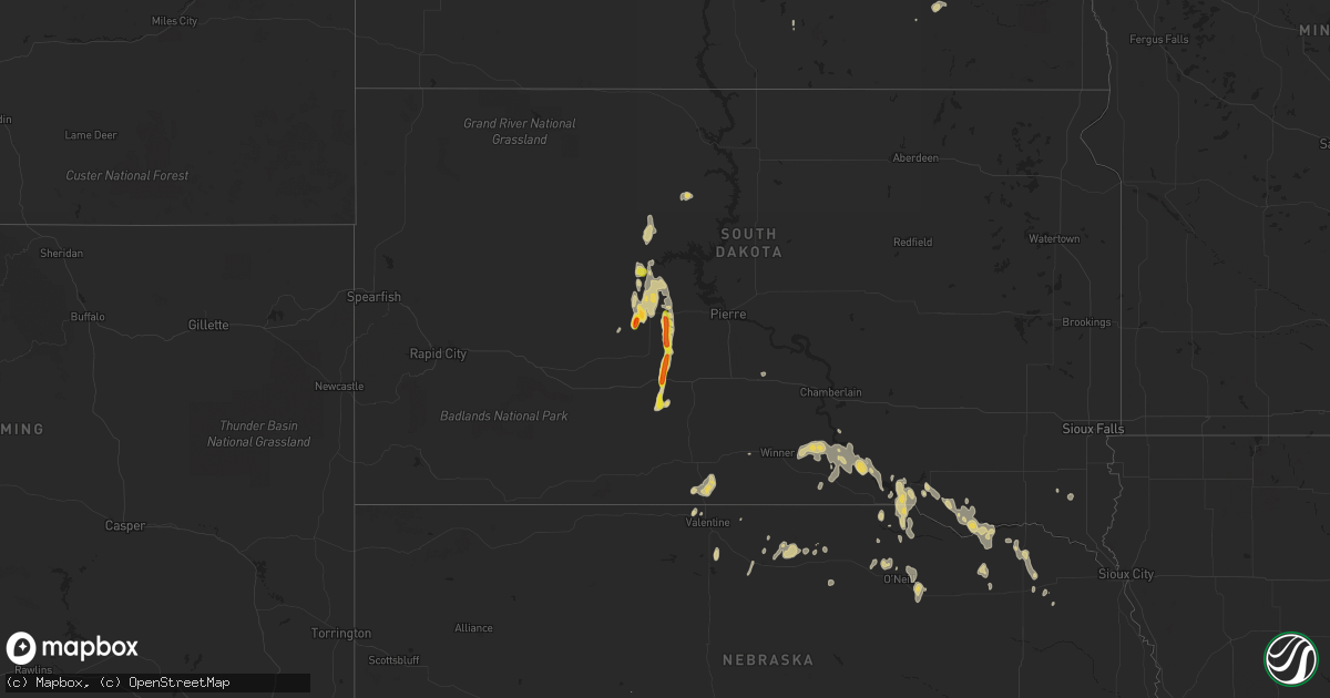Hail map on September 20, 2023