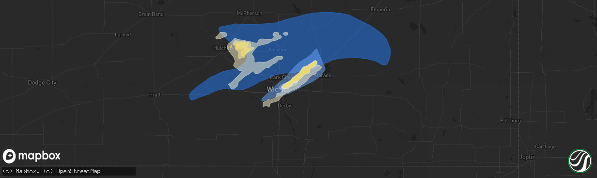 Hail map in Andover, KS on September 20, 2024