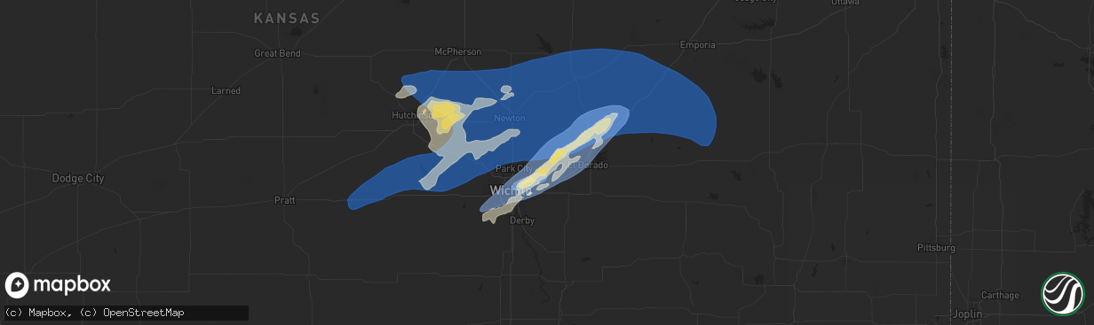 Hail map in Benton, KS on September 20, 2024