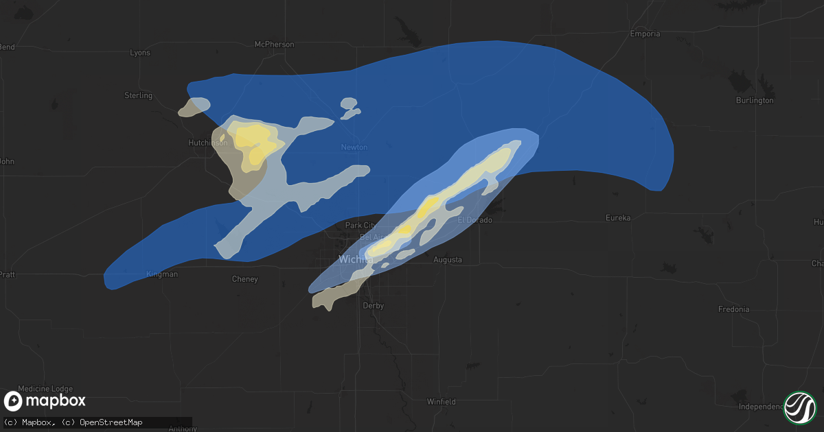 Hail map in Benton, KS on September 20, 2024