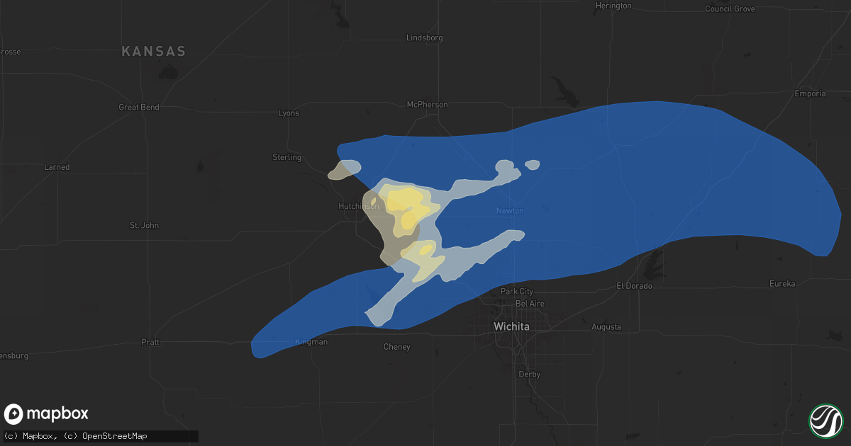 Hail map in Burrton, KS on September 20, 2024