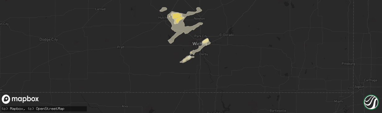 Hail map in Clearwater, KS on September 20, 2024