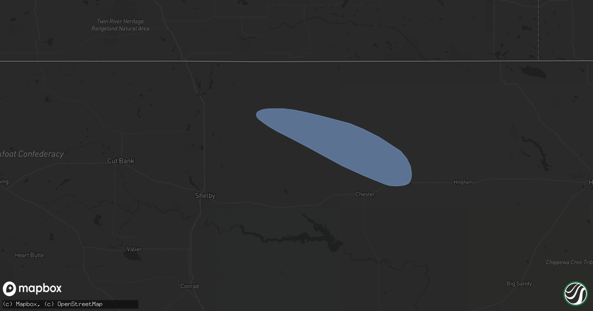 Hail map in Galata, MT on September 20, 2024