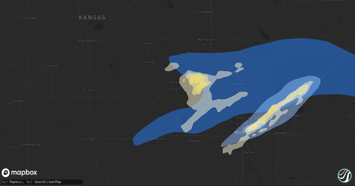 Hail map in Hutchinson, KS on September 20, 2024