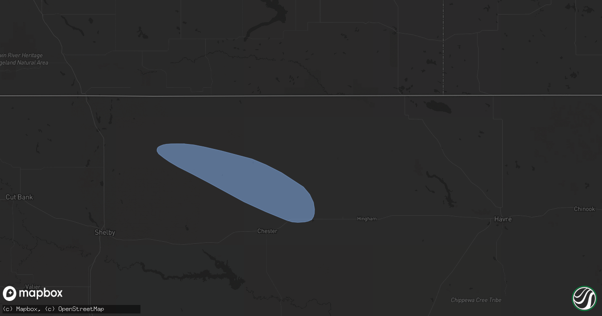 Hail map in Joplin, MT on September 20, 2024