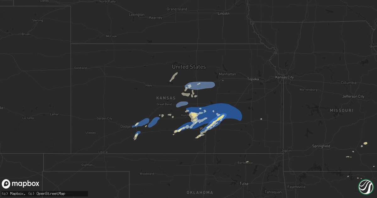 Hail map in Kansas on September 20, 2024