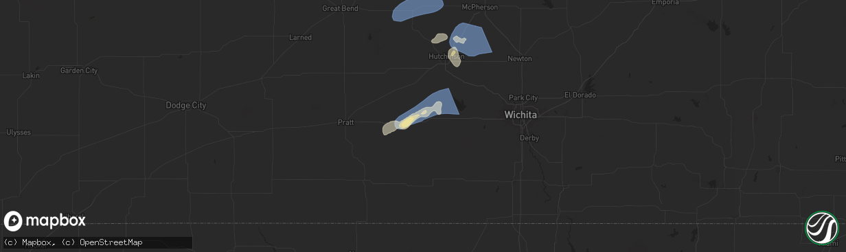 Hail map in Kingman, KS on September 20, 2024