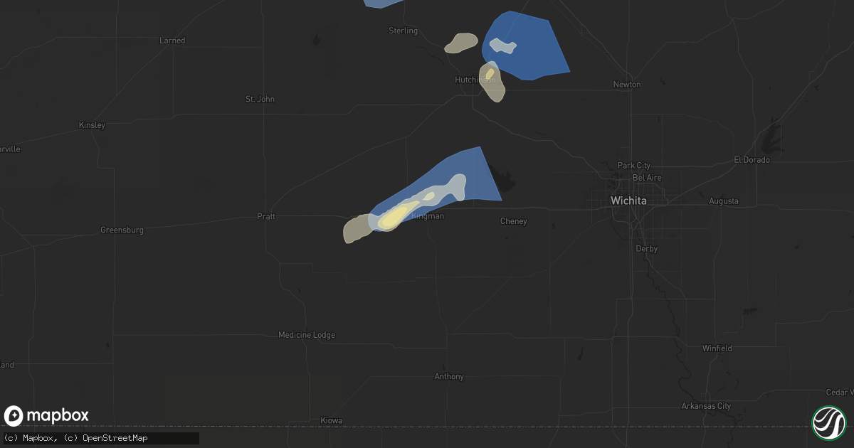 Hail map in Kingman, KS on September 20, 2024