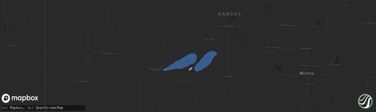 Hail map in Kinsley, KS on September 20, 2024