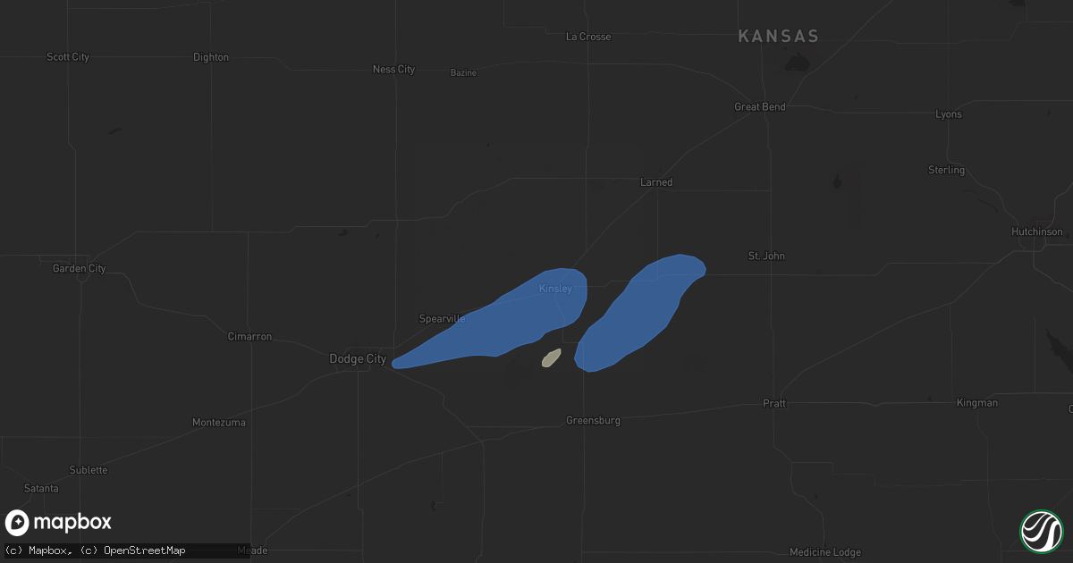 Hail map in Kinsley, KS on September 20, 2024