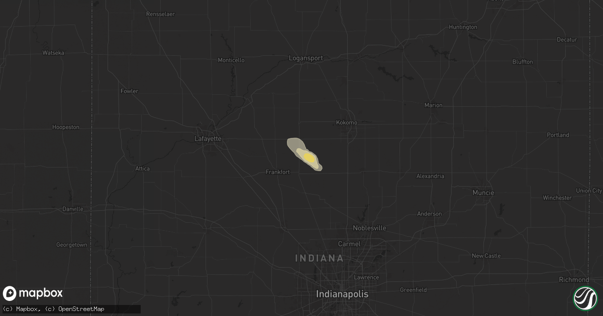 Hail map in Michigantown, IN on September 20, 2024