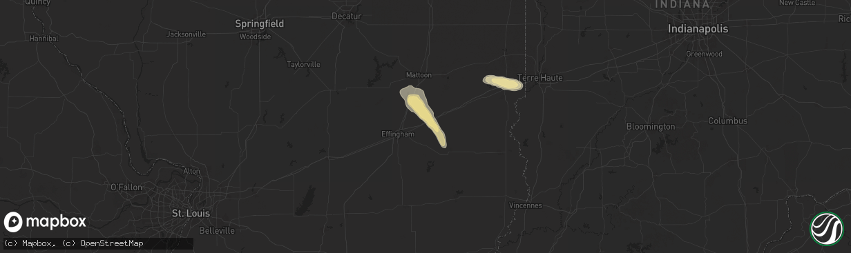 Hail map in Montrose, IL on September 20, 2024