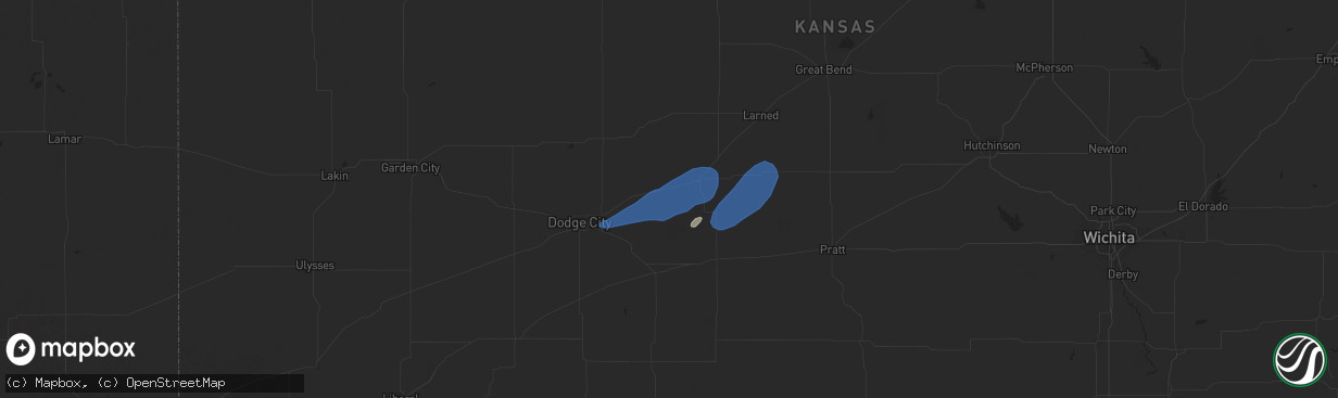 Hail map in Offerle, KS on September 20, 2024