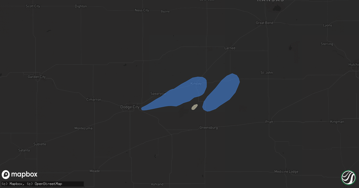 Hail map in Offerle, KS on September 20, 2024