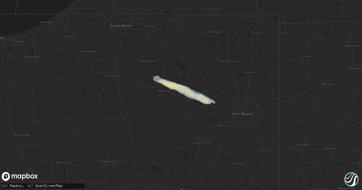 Hail map in Pierceton, IN on September 20, 2024
