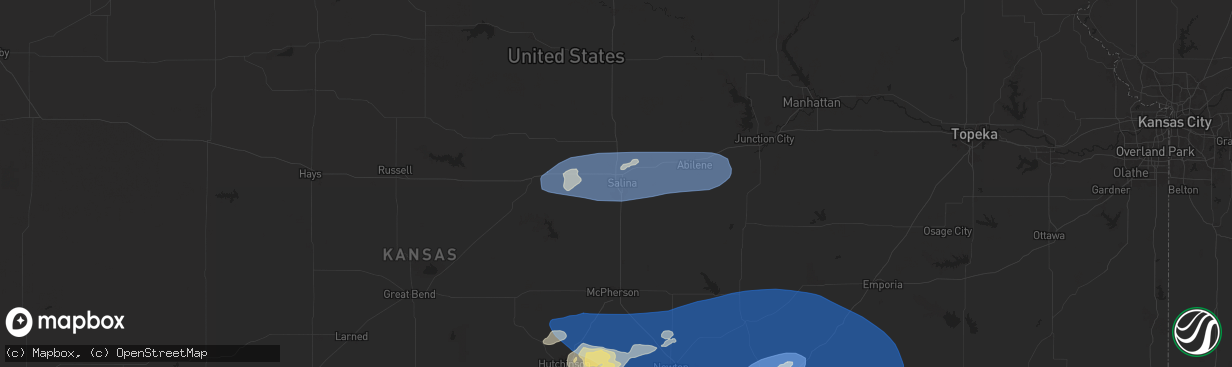 Hail map in Salina, KS on September 20, 2024