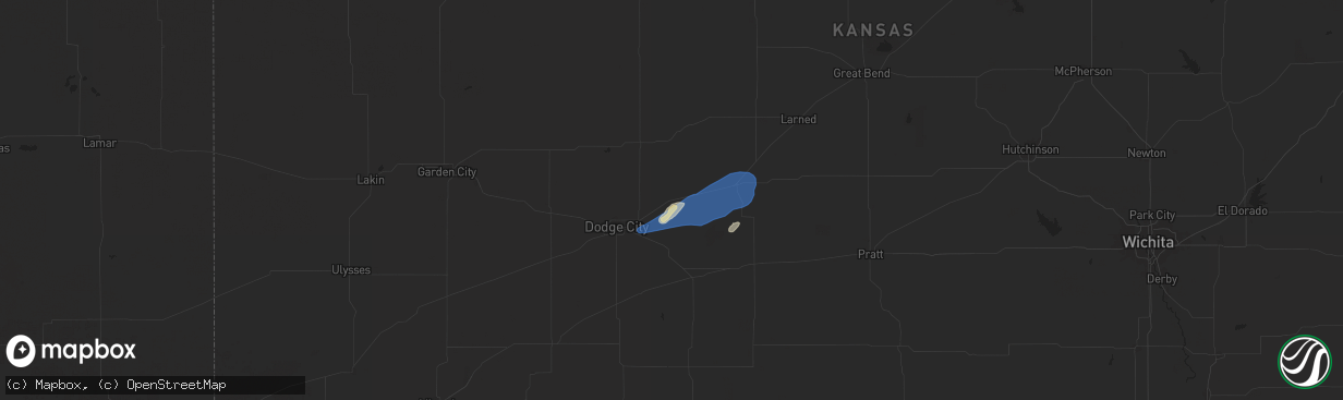 Hail map in Spearville, KS on September 20, 2024