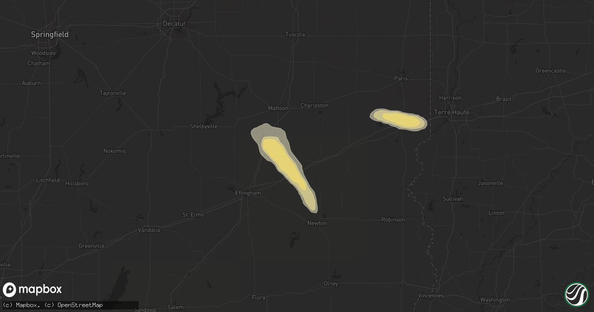 Hail map in Toledo, IL on September 20, 2024